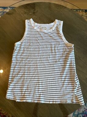 Current/Elliott Black and White Striped Tee